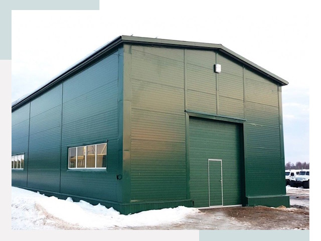 Двускатные ангары в Элисте