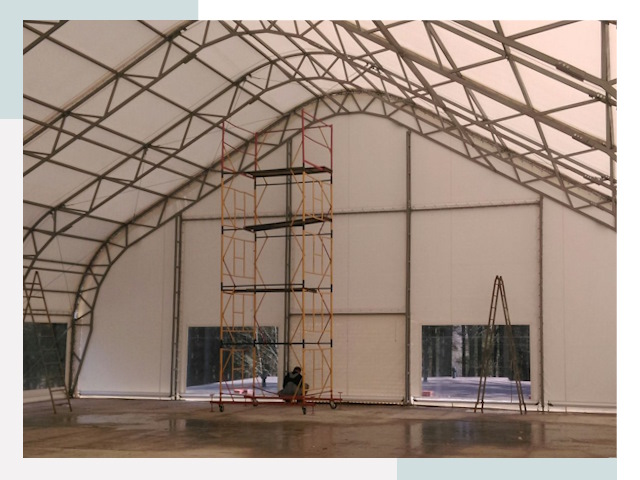 Шатровые ангары в Элисте